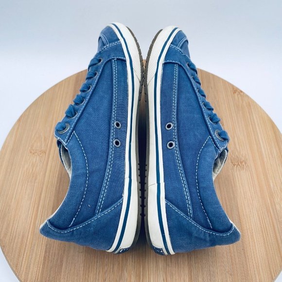 Taos Sneakers Womens 7.5 Blue Denim Comfort Casual Athletic - Picture 9 of 13